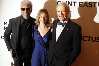 Hilary Swank and other celebs arrive at screening of film