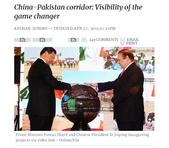 China-Pakistan corridor: Visibility of the game changer