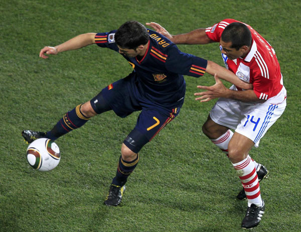 Villa gives Spain 1-0 win over Paraguay