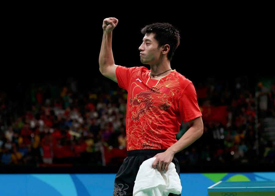 Chinese men's table tennis team wins semi final match