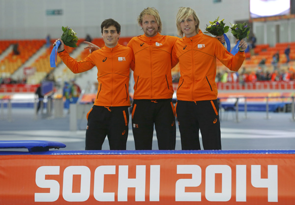 Netherlands sweeps speed skating podium again