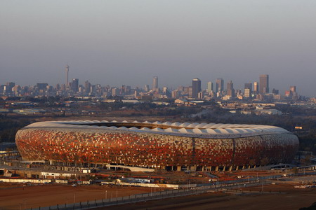 Construction of FNB Stadium for World Cup continues