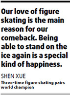 Triumphant return for popular skating pair