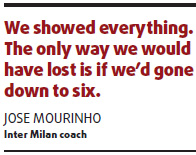 Mourinho: We would have won with 7 men