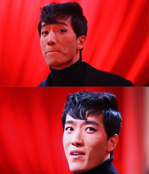 Sports stars in heavy make-up