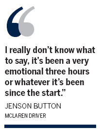 Tearful, emotional time for Button