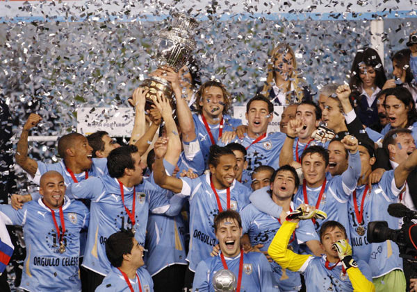Forlan scores two as Uruguay win Copa America Forlan scores two as Uruguay win Copa America