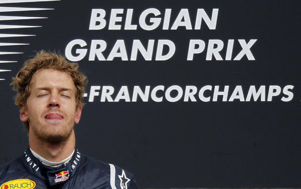 Vettel converts pole into win in Belgium Vettel converts pole into win in Belgium