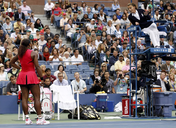 Williams escapes with fine for umpire abuse Serena escapes with fine for umpire abuse