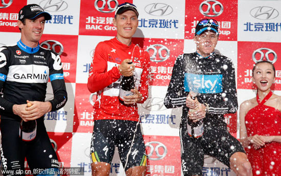 Germany's Tony Martin of team HTC-Highroad won the first-ever Tour of Beijing as Russian star Denis Galimzyanov of team Katusha took the last stage on Sunday. Tony Martin wins first-ever Tour of Beijing