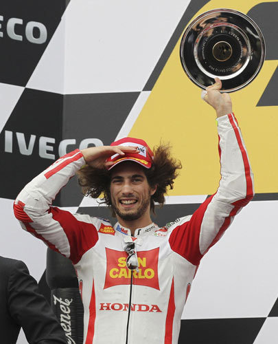 Celebrated Italian rider Marco Simoncelli died on Sunday after a crash that resulted in the cancelation of the Malaysian MotoGP at Sepang, in the latest tragedy to hit motor sports. Honda MotoGP rider Simoncelli dies in Malaysian smash