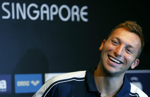 Five-times Olympic champion Ian Thorpe has warned Australians not to expect too much of him too soon as he prepares to make his return to competition in Singapore this week. Don't expect too much, too soon, says Thorpe