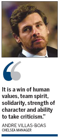 Andre Villas-Boas slammed the snipers who have criticized his Chelsea reign after the Blues swept into the Champions League last 16 with a 3-0 victory over Valencia. The perfect time for a Chelsea win