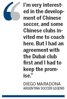 Argentina soccer legend Diego Maradona showed off his skills and love of charity in Shanghai on Tuesday, just a day after undergoing a kidney-stone operation. Maradona overcomes surgery to put on show