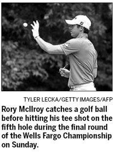 Northern Ireland's Rory McIlroy reclaimed golf's world No 1 ranking on Sunday despite falling to Rickie Fowler in a playoff at the US PGA Tour's Wells Fargo Championship. Runner-up finish puts McIlroy back at No 1