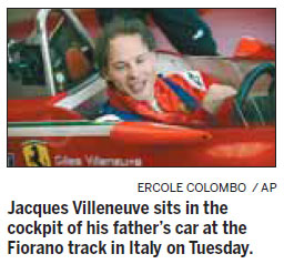 Ferrari marked the 30th anniversary of the death of fan favorite Gilles Villeneuve on Tuesday with the Canadian's son, Jacques, behind the wheel of one of his cars at the Italian team's Fiorano test track. Ferrari marks 30th anniversary of Villeneuve's death