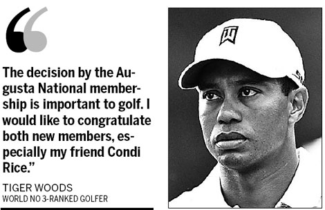 Augusta National Golf Club, the famed home of the Masters tournament, announced on Monday that it had finally ended its all-male policy and would admit the first women members in its 80-year history. Augusta admits first women