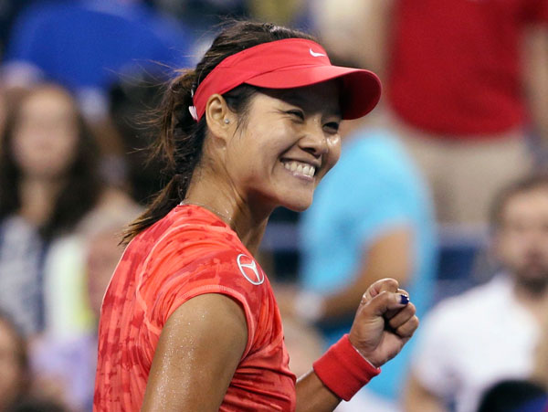 Li Na of China celebrates after defeating Jelena Jankovic of Serbia at the US Open tennis championships in New York, September 1, 2013. Li Na becomes 5th qualifier for Istanbul