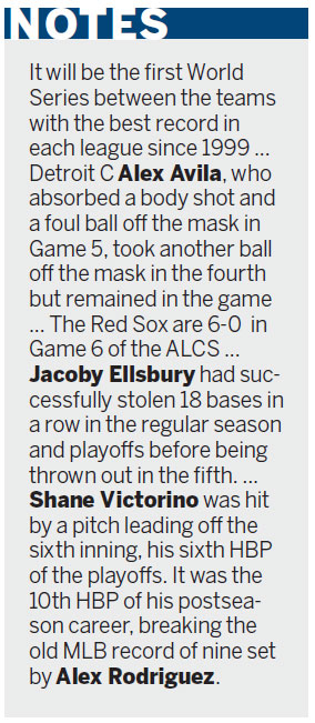 BoSox tame Tigers to reach World Series