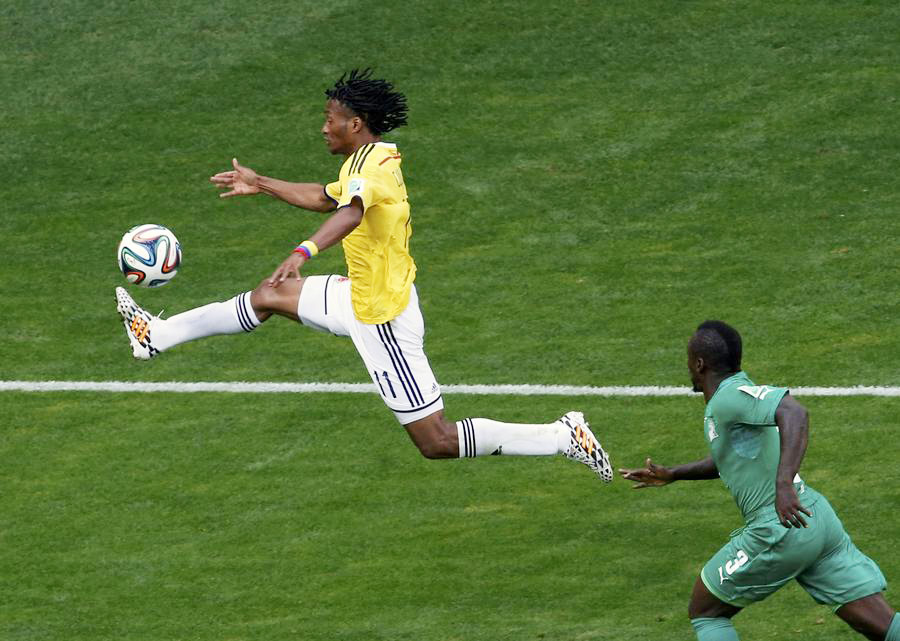 Colombia beats Cote d'Ivoire 2-1 in World Cup