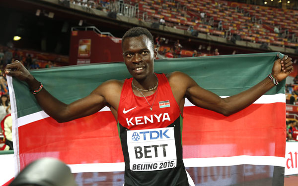 Kenyan hurdler wins rare gold in Beijing