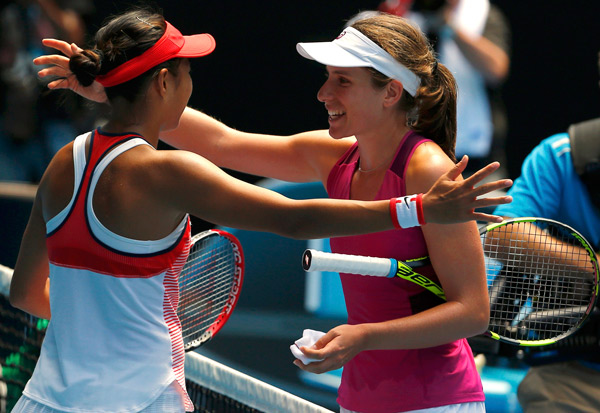 Zhang's Australian Open dream run ended by unseeded Konta