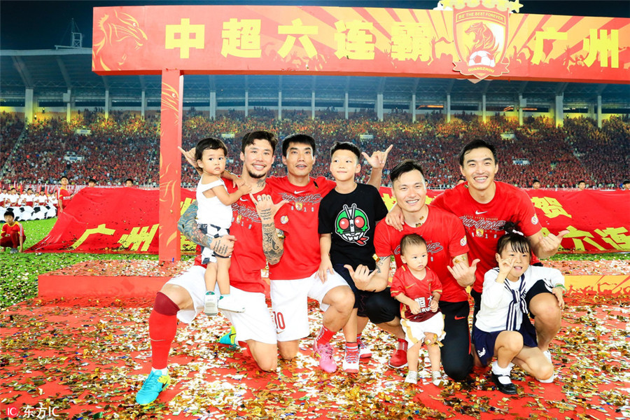 Guangzhou Evergrande claims 6th straight CSL title