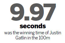 Rudisha, Gatlin shine at Diamond League opener