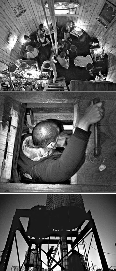 Secret in a tower: a tiny illegal party