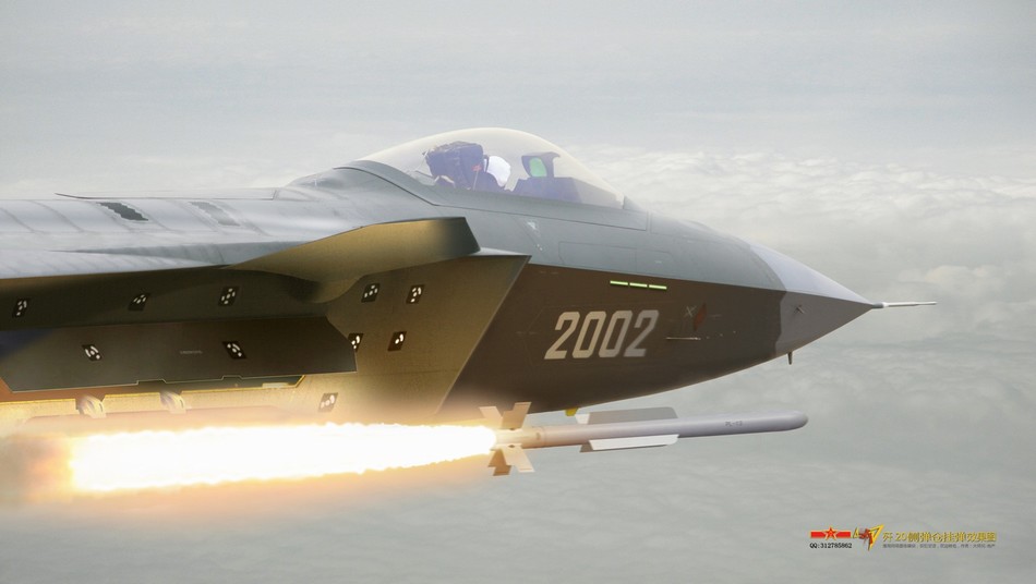 驚艷！網友繪制殲-20戰機發射空空導彈猛圖