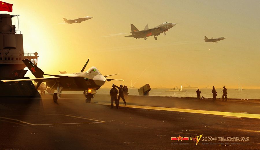 驚艷！網友繪制殲-20戰機發射空空導彈猛圖