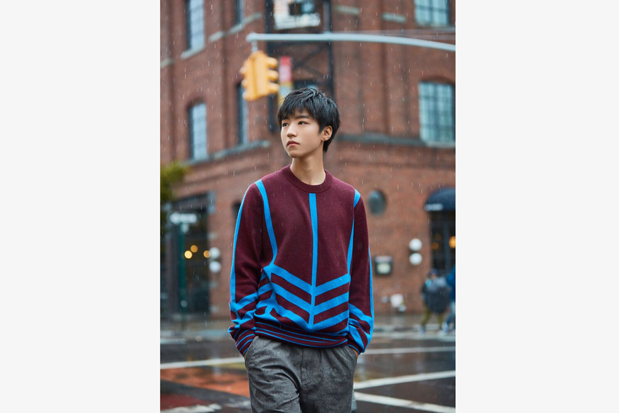 Emerging star Wang Junkai spotted in New York