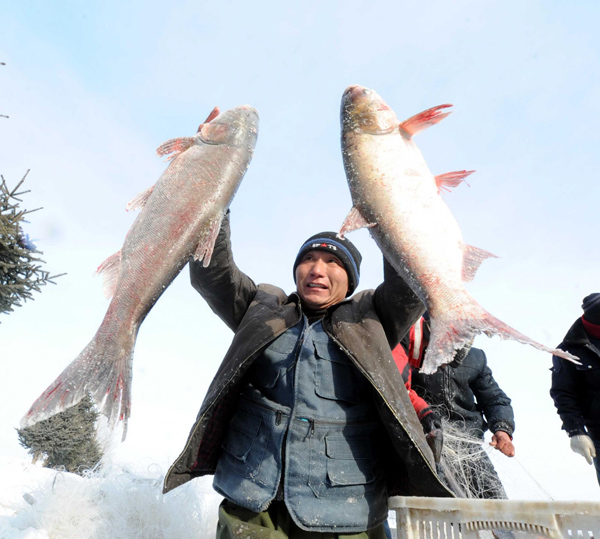 Winter fishing festival marked in NE China Winter fishing festival marked in NE China