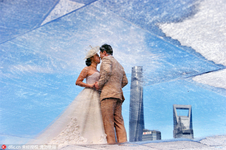 Shanghai's Bund area after rain