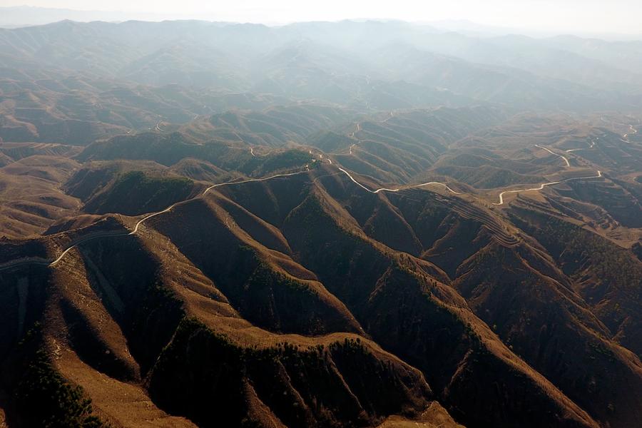 Scenery of Loess Plateau in North China's Shanxi