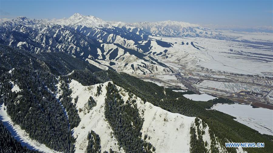 Snow scenery of Tianshan Mountains in China's Xinjiang