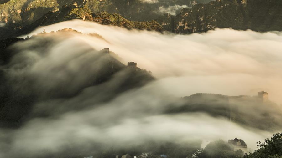 Clouds in Huangyaguan section of Great Wall in Tianjin