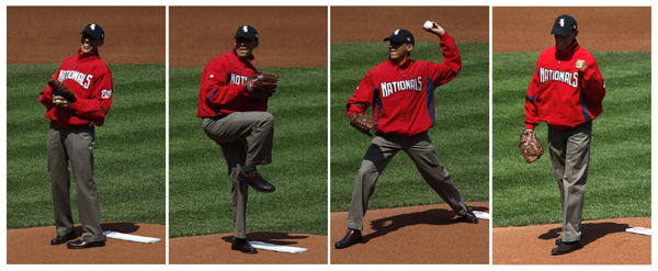 美國(guó)總統(tǒng)奧巴馬為職棒聯(lián)賽開球