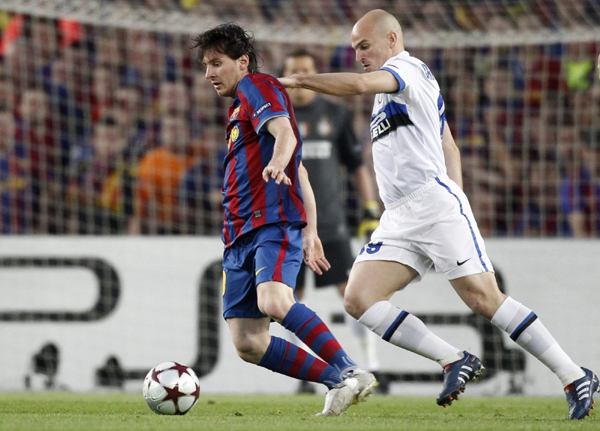 歐冠：10人國(guó)米0:1小負(fù)巴薩仍晉級(jí) 時(shí)隔38年進(jìn)決賽