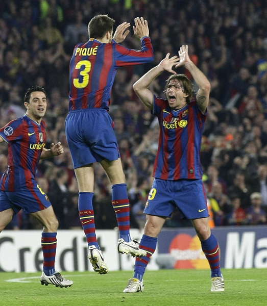 歐冠：10人國米0:1小負巴薩仍晉級 時隔38年進決賽