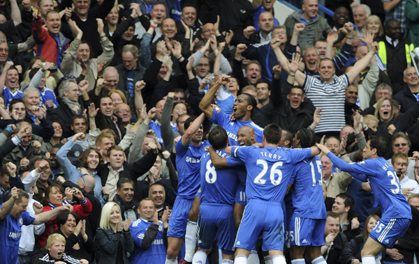 英超：切爾西力壓曼聯(lián)1分 第四次奪冠