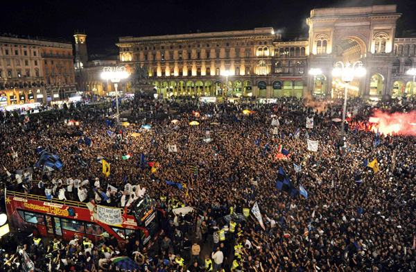 意甲：米利托絕殺 國際米蘭五連冠