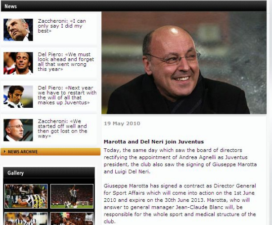 尤文宣布新主席新教練上任 德爾內里簽約兩年