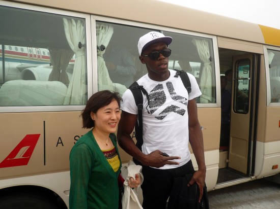 “飛人”博爾特空降上海 備戰(zhàn)國際田聯(lián)鉆石聯(lián)賽