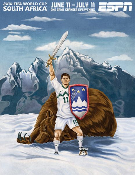 世界杯32強手繪海報