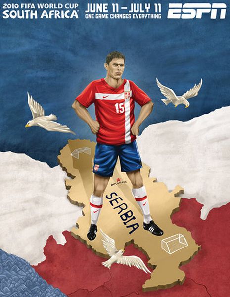 世界杯32強手繪海報