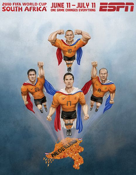 世界杯32強手繪海報