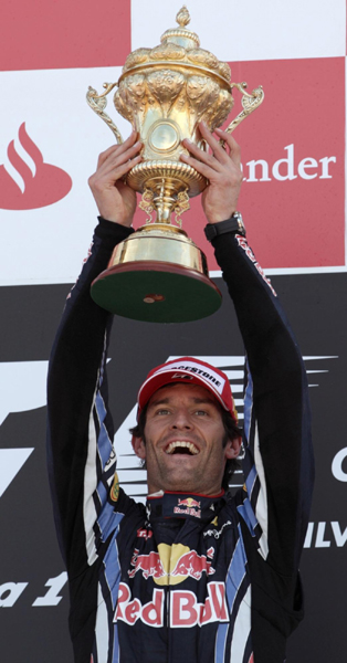 紅牛車隊車手韋伯奪得F1英國大獎賽冠軍