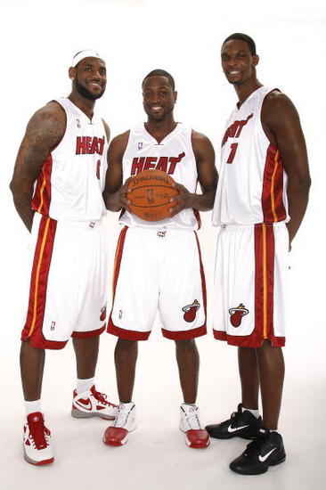 NBA熱火三巨頭造型照