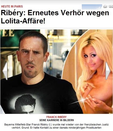 法國國腳里貝里因“雛妓門”被起訴 恐入獄三年